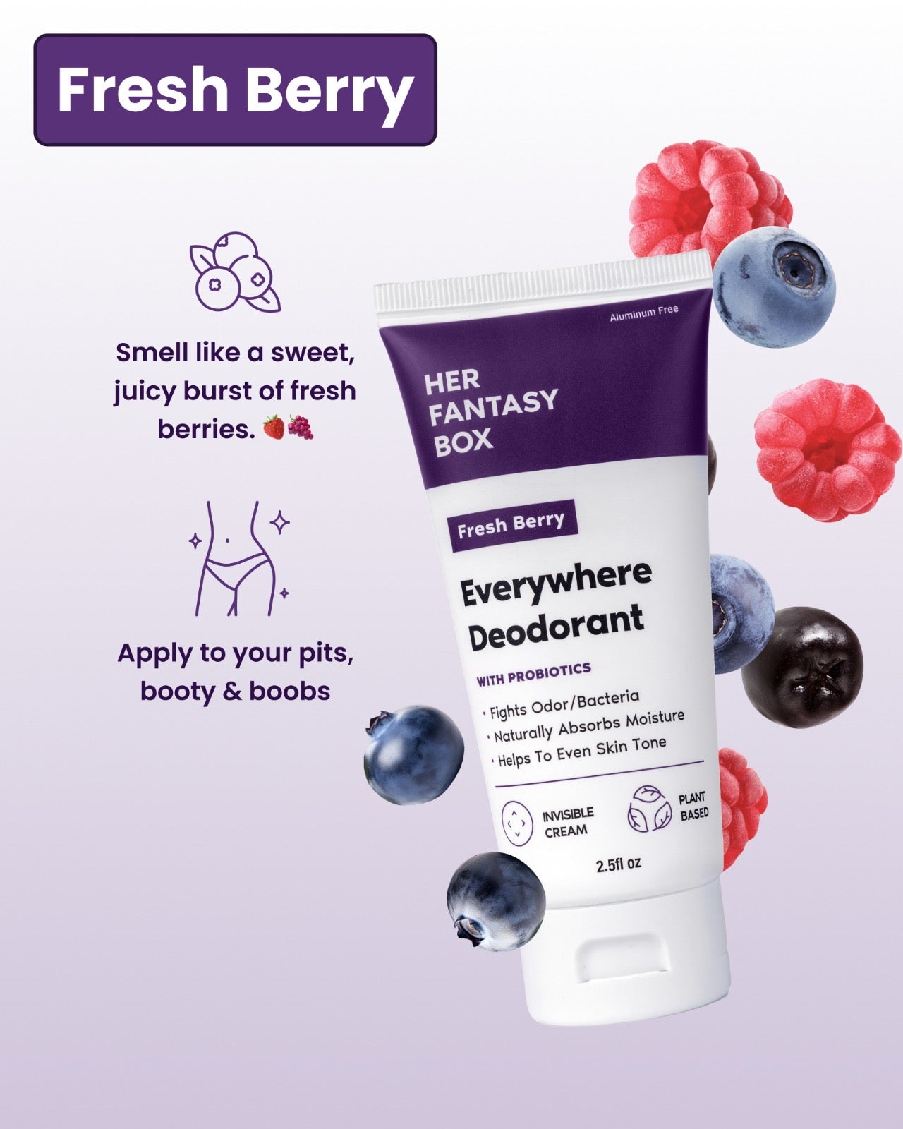 Everywhere Deodorant (Berry) - Long Lasting Odor Block