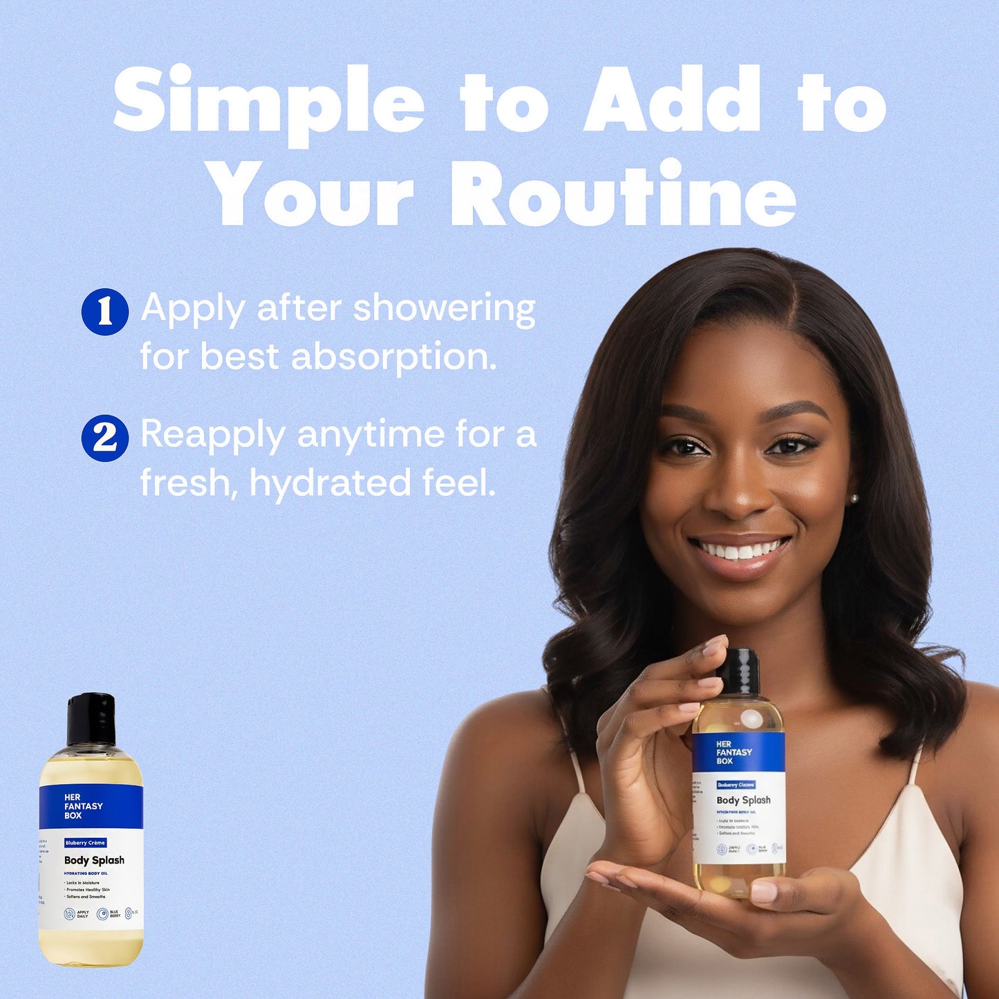 Body Splash - Skin Smoothing Body Oil (Blueberry Créme)