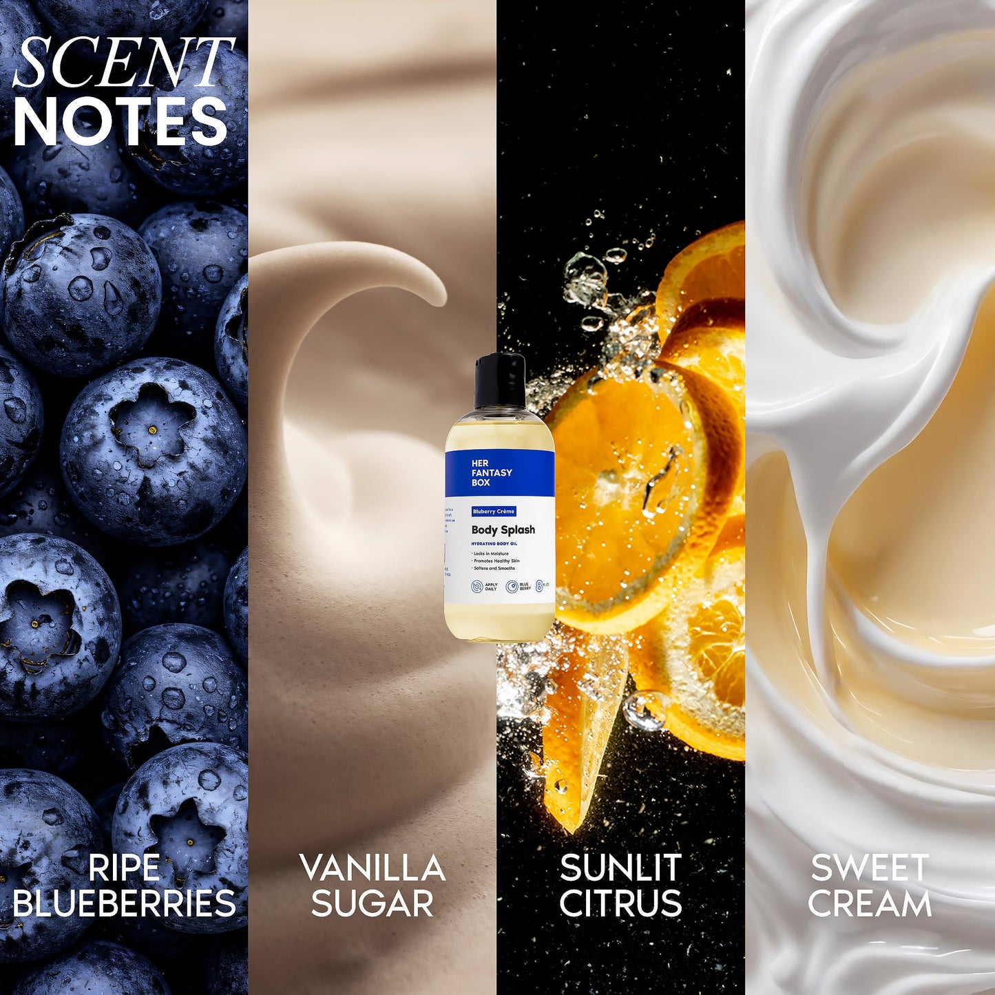 Body Splash - Skin Smoothing Body Oil (Blueberry Créme)