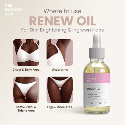 Her Fantasy Box Renew Her Booty & Kitty Oil - 3 pk